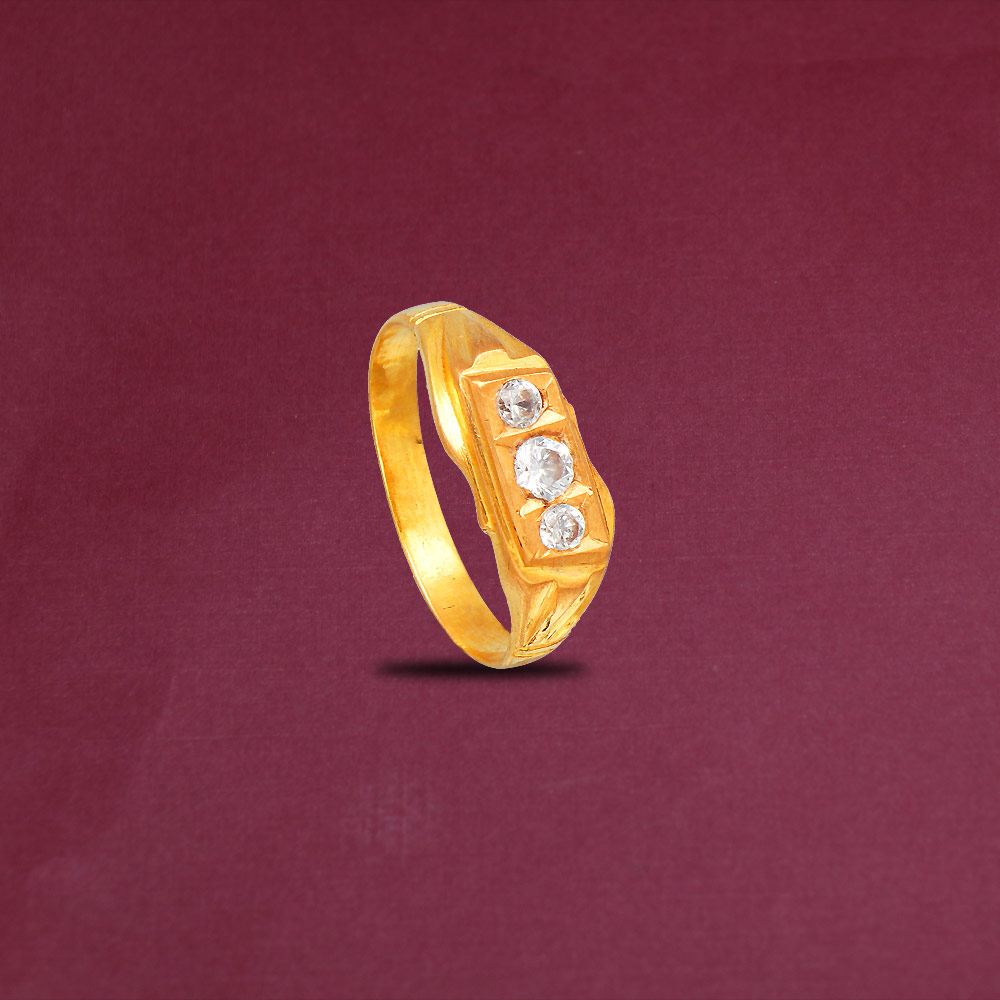 SPE Gold - Three Stone Impon Gold Ring - Poonamallee