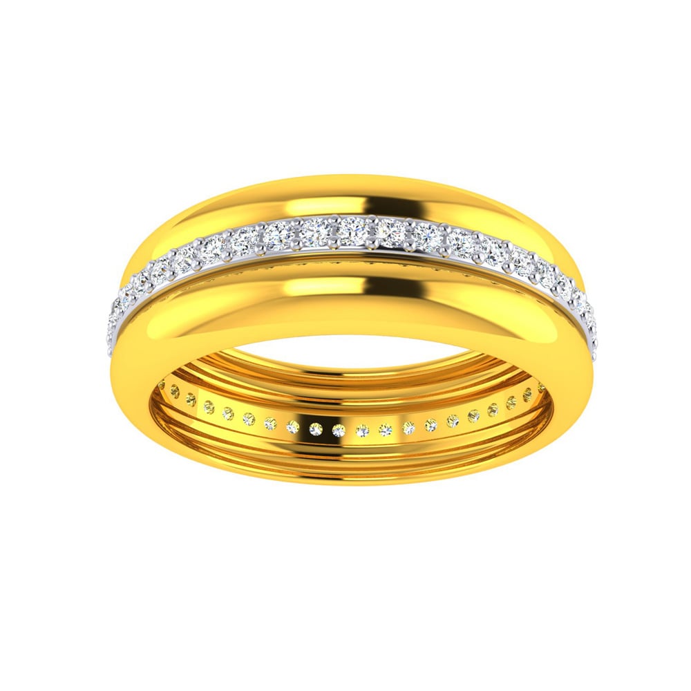 Men's 14K White Gold Emerald Cut Diamond Ring