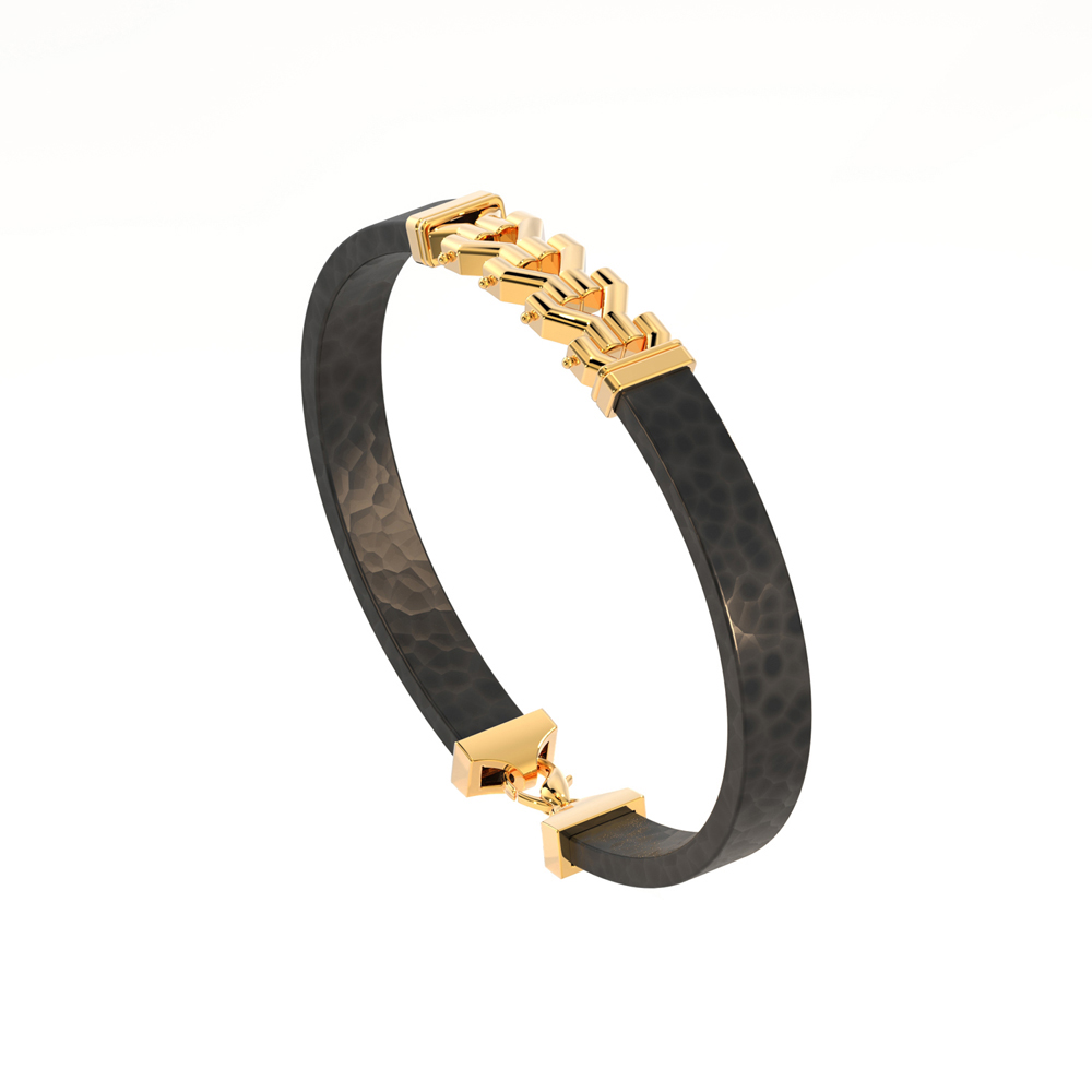 Buy 18Kt Gents Leather Bracelet 178G356 Online from Vaibhav Jewellers