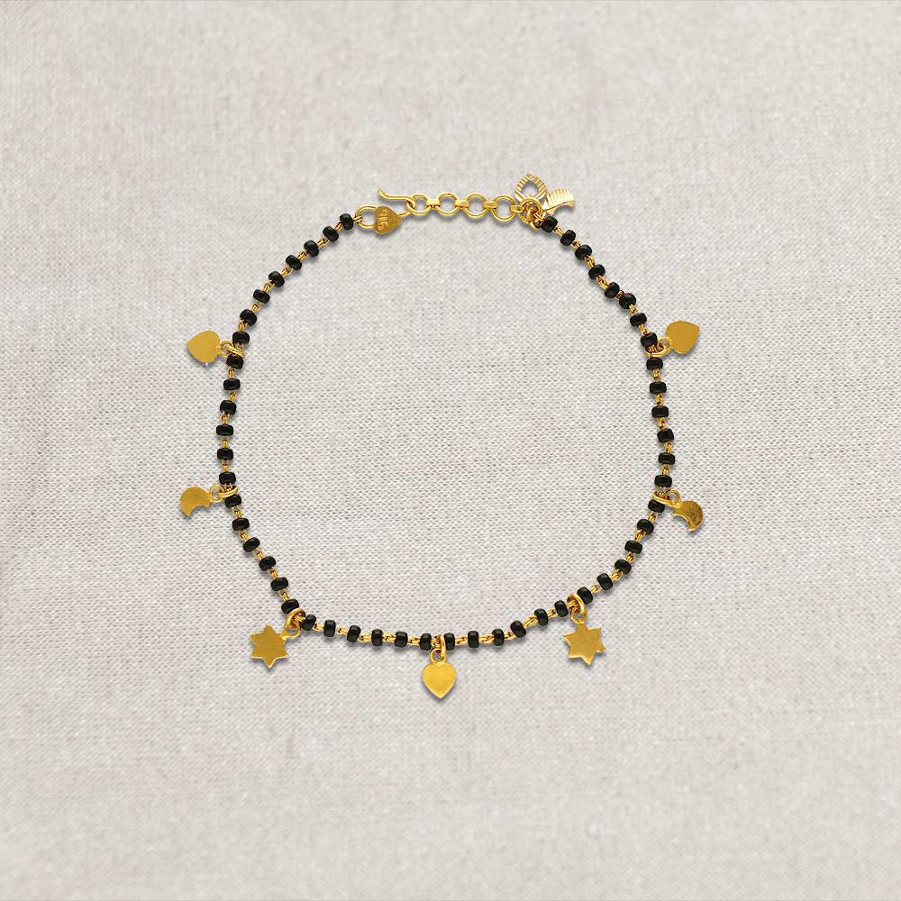 9 Carat Gold Moon & Stars Bracelet - Jordans Jewellers