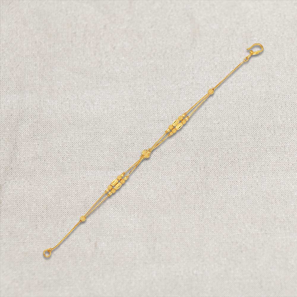 22k Plain Gold Bracelet JG-2107-01803 – Jewelegance