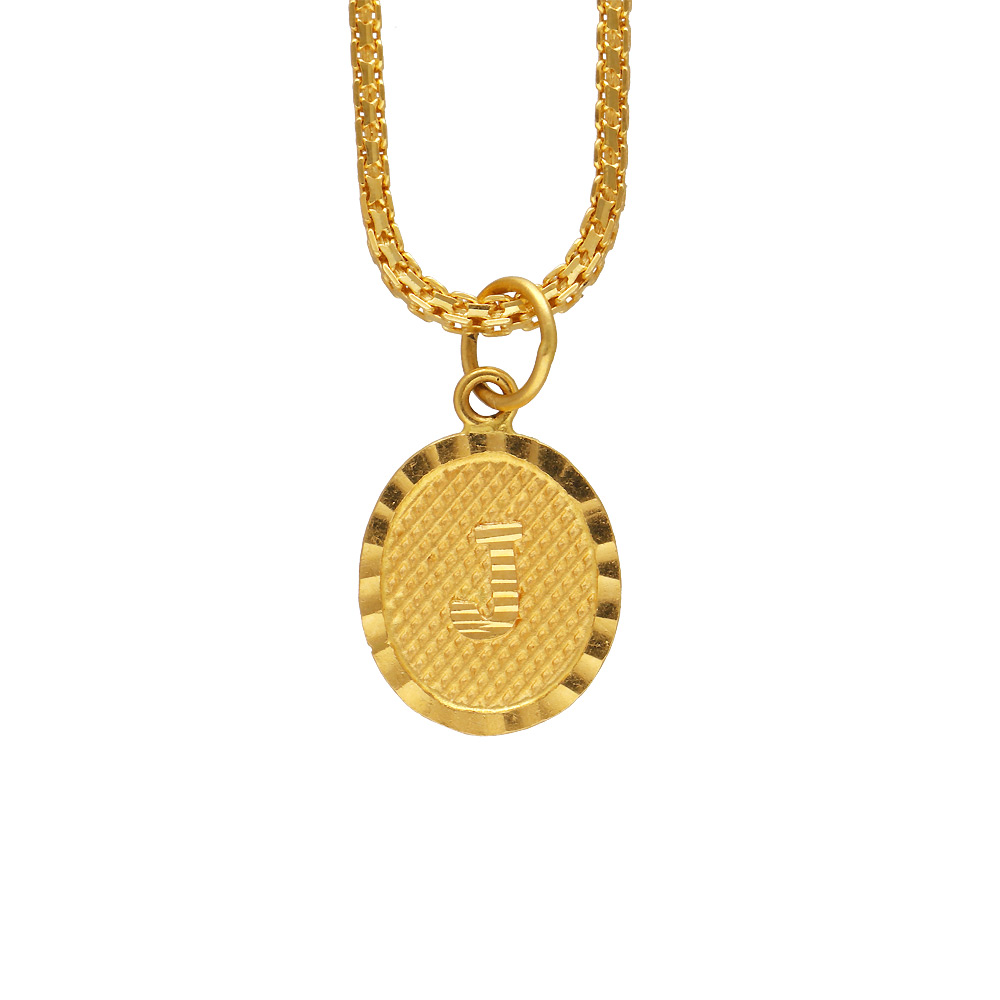 J Initial Pendant in 10kt Yellow Gold