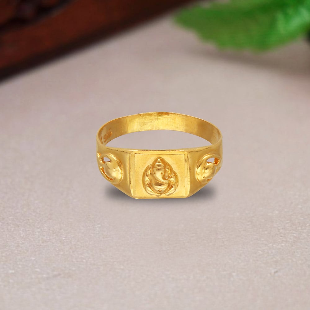 Buy 22Kt Lord Ganesha Gold Ring For Men 97VM7149 Online from Vaibhav  Jewellers