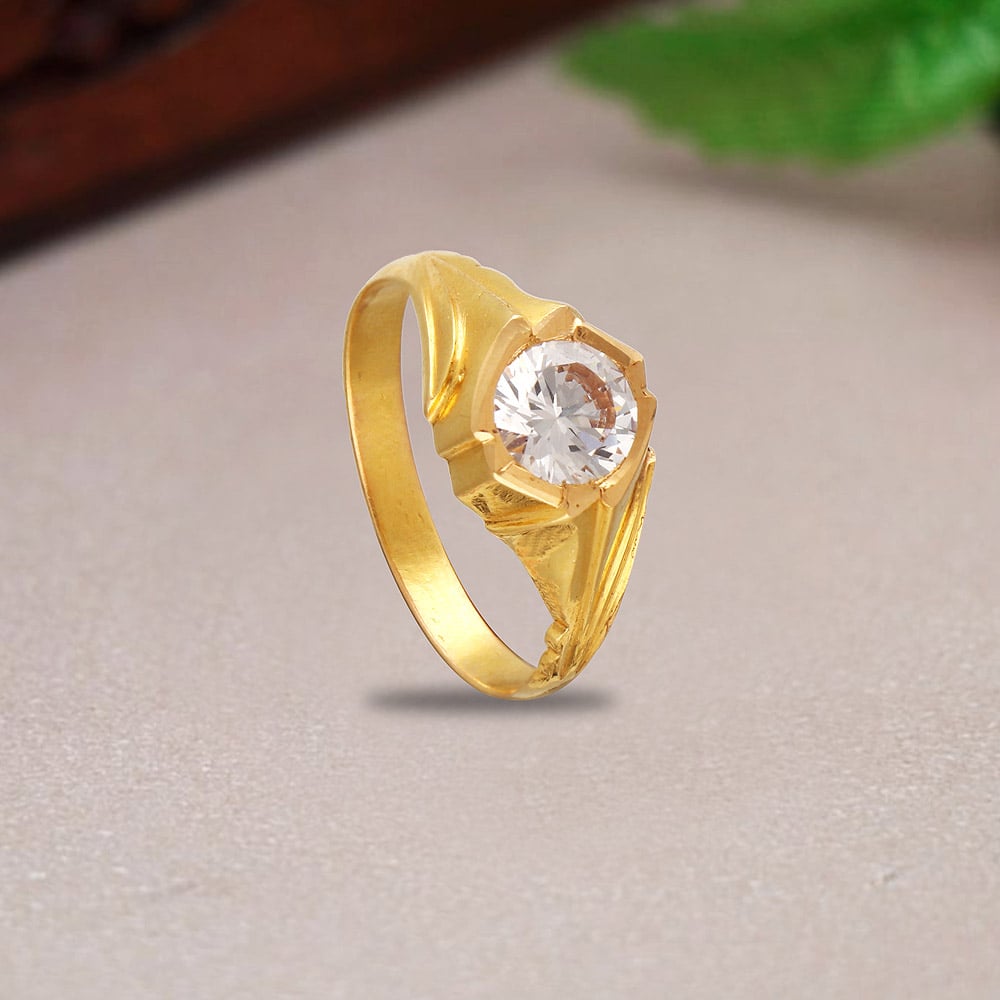 Buy quality 925 sterling silver rose gold plated single stone Ring in  Ahmedabad