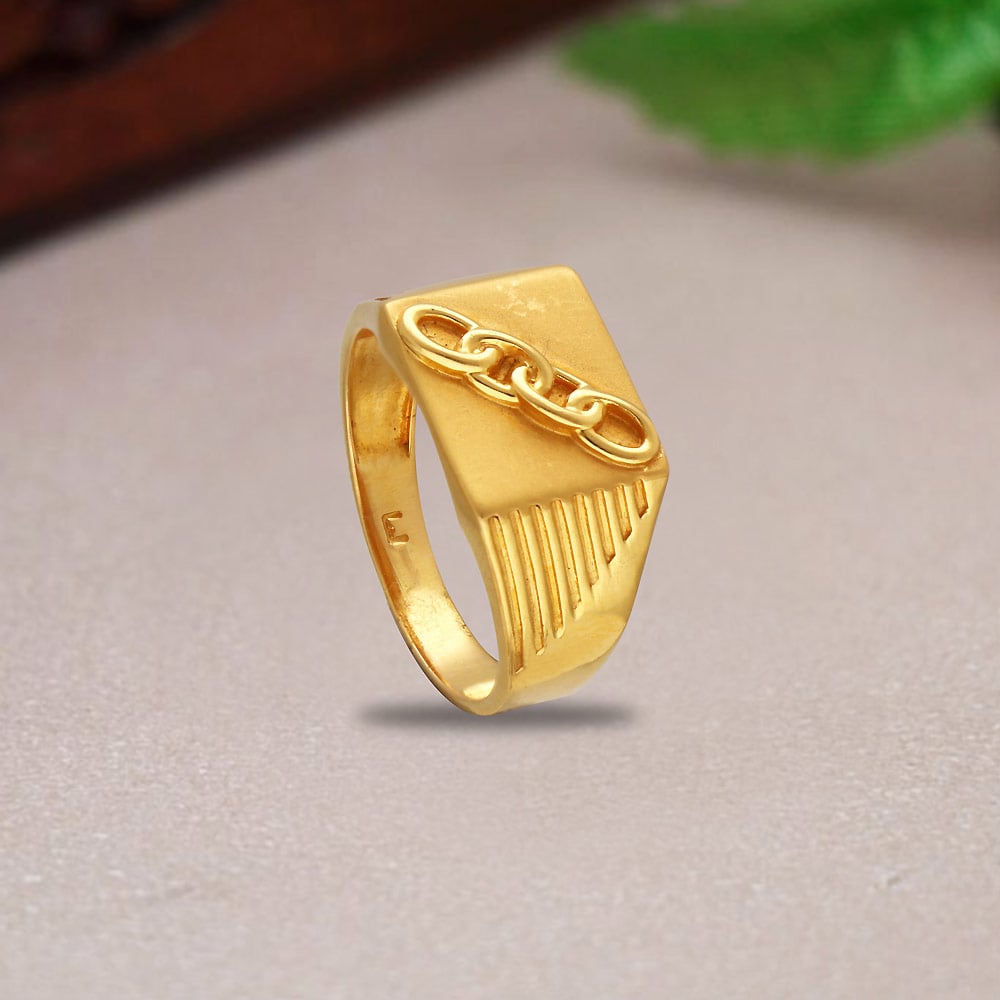 Buy 22K Gold Casting Gents Ring 97VL6237 Online from Vaibhav Jewellers
