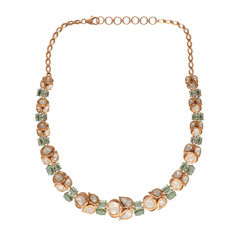 Bridal Uncut Diamond Necklace - Jewellery Designs | Gold fashion necklace, Uncut  diamond necklace, Jewelry design necklace