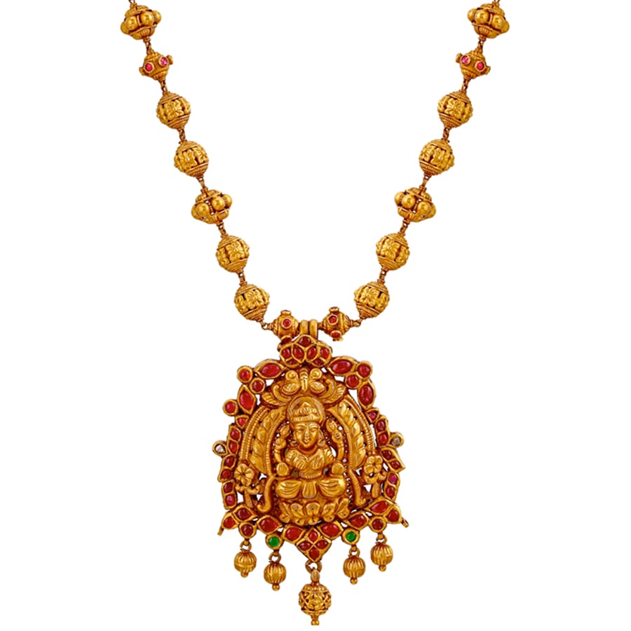 Lakshmi Ruby Gold Necklace_2
