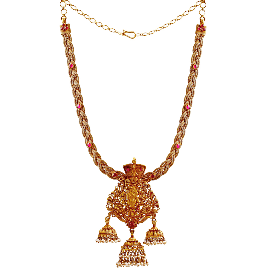 Lord Krishna Gold Necklace_1