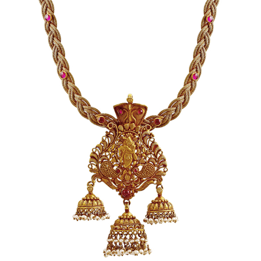 Lord Krishna Gold Necklace_2