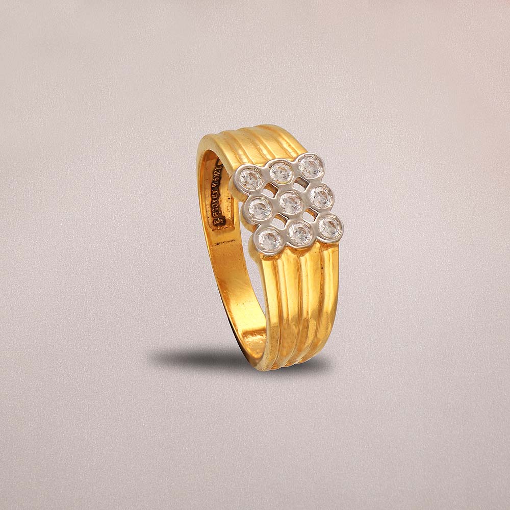 Faceted Fancy cut Diamond Engagement 14k Gold Multi stone Wedding Ring – by  Angeline