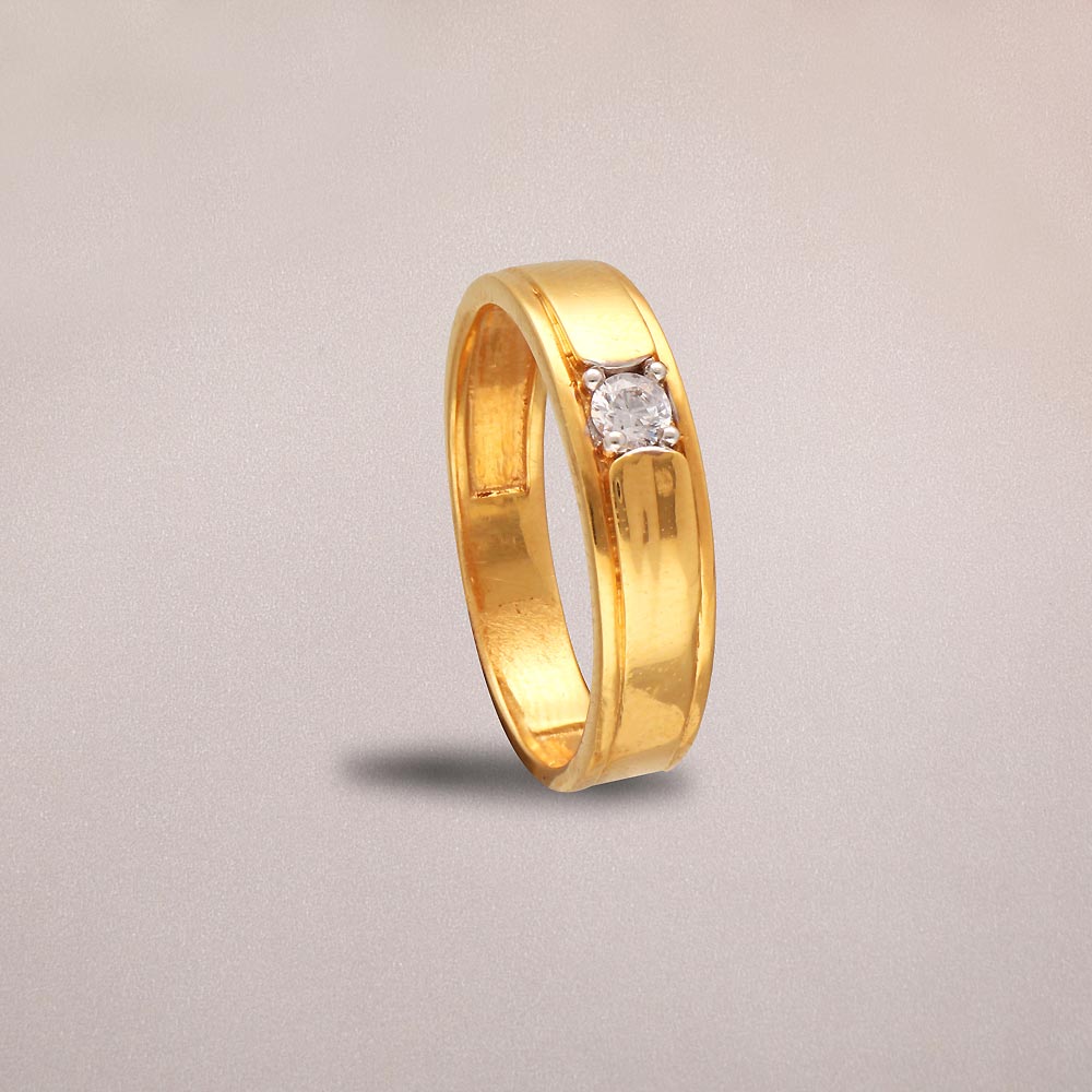 22 Karat Gold Ring For Men With Cz - 235-GR5533 - Buy this Latest Indian Gold  Jewelry Design in 2.500 Grams … | Mens gold rings, Mens wedding rings gold, Gold  rings