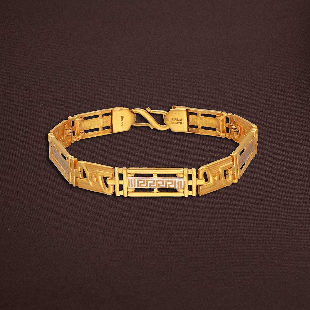 Diamond Designer Links Chain Bracelet in 14K Gold – OKG Jewelry