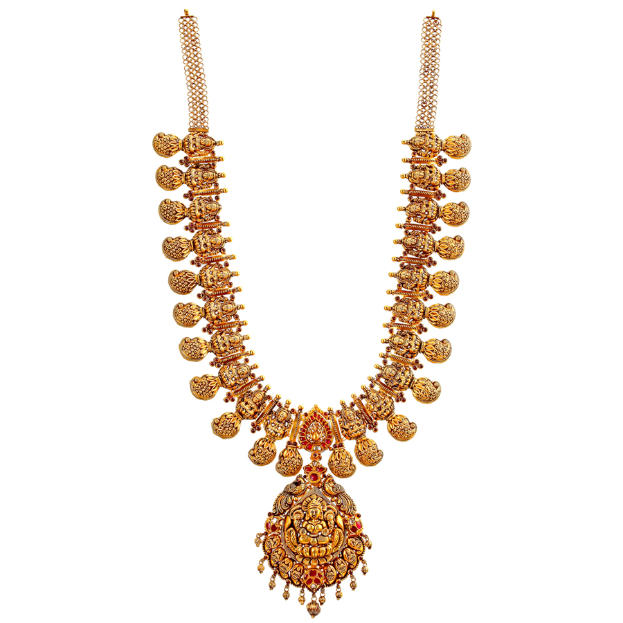 Exquisite Paisely Gold Necklace_1