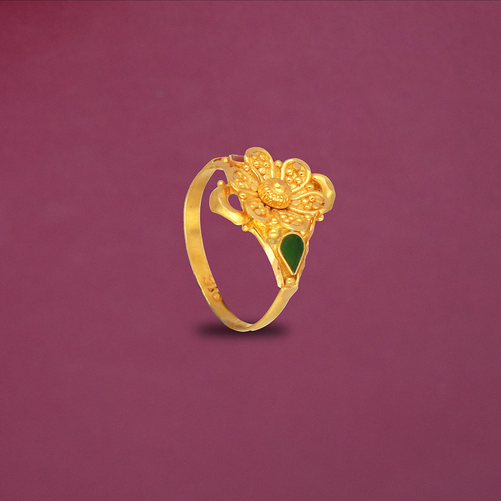 Vintage Celestial Enamel Gold Ring – Eclectic Jade