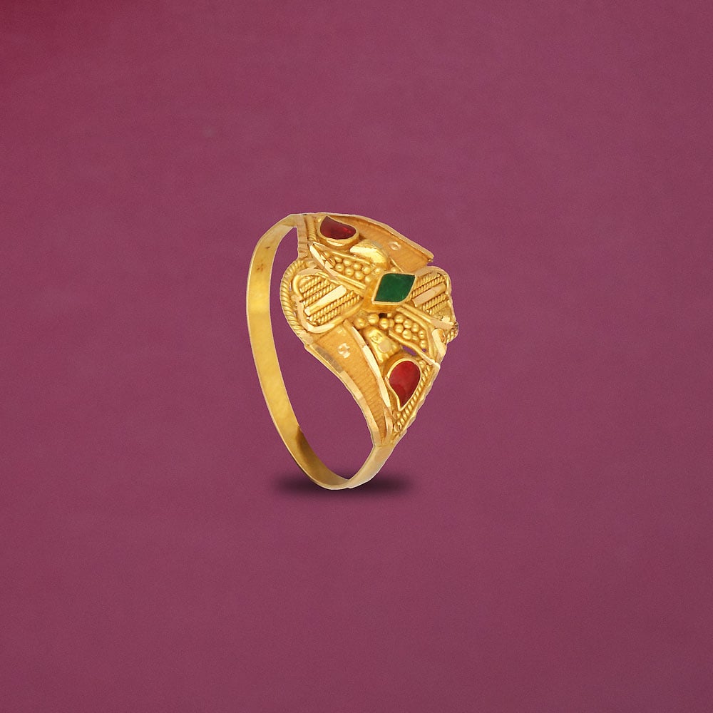 Gold enamel ring with diamonds | Enamel ring, Eye jewelry, Gold enamel