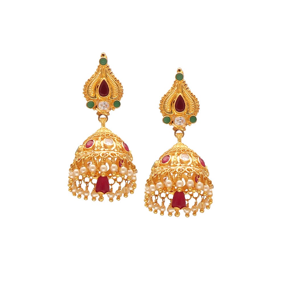 Gold buttalu earrings designs | girls jhumka design - YouTube