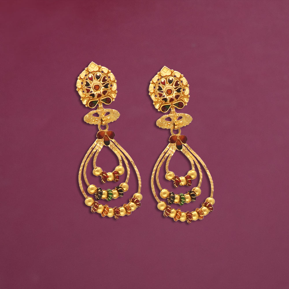 Buy 22Kt Plain Gold Fancy Earrings 78VT3848 Online from Vaibhav ...