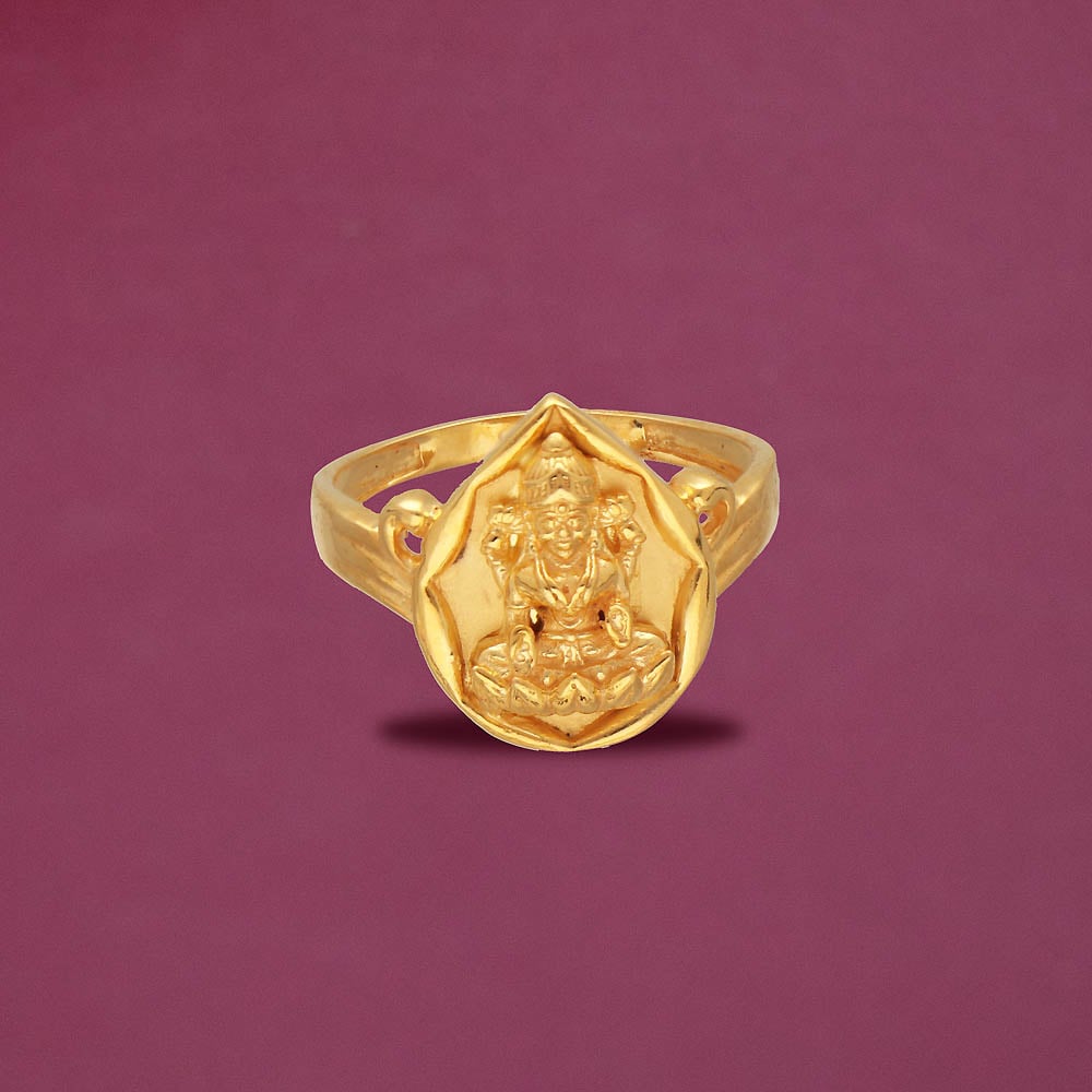 Dual tone German Silver Goddess Lakshmi Adjustable Finger rings – Simpliful  Jewelry