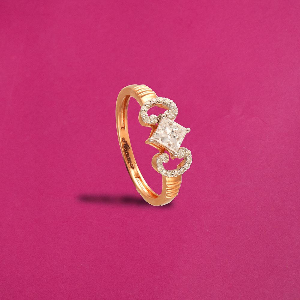 Designer 50 Pointer Princess Cut Solitaire Platinum Engagement Ring wi
