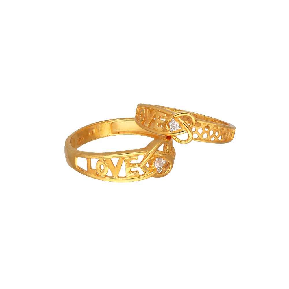 Gemstone Love Ring with Gold Finish | Eva Gems & Jewels – EVA GEMS & JEWELS