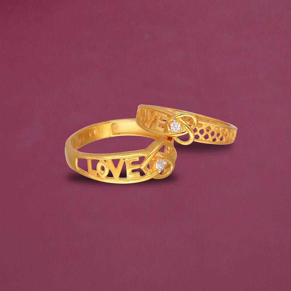 Marquise Shaped Outline Crown Wedding Band - Solid Yellow Gold Ring