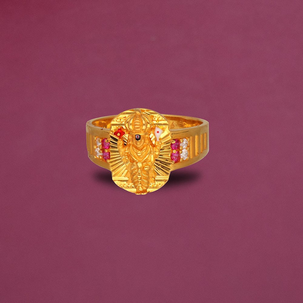 Buy 22kt Gold Latest Model Balaji Ring For Men 97VM991 Online from Vaibhav  Jewellers