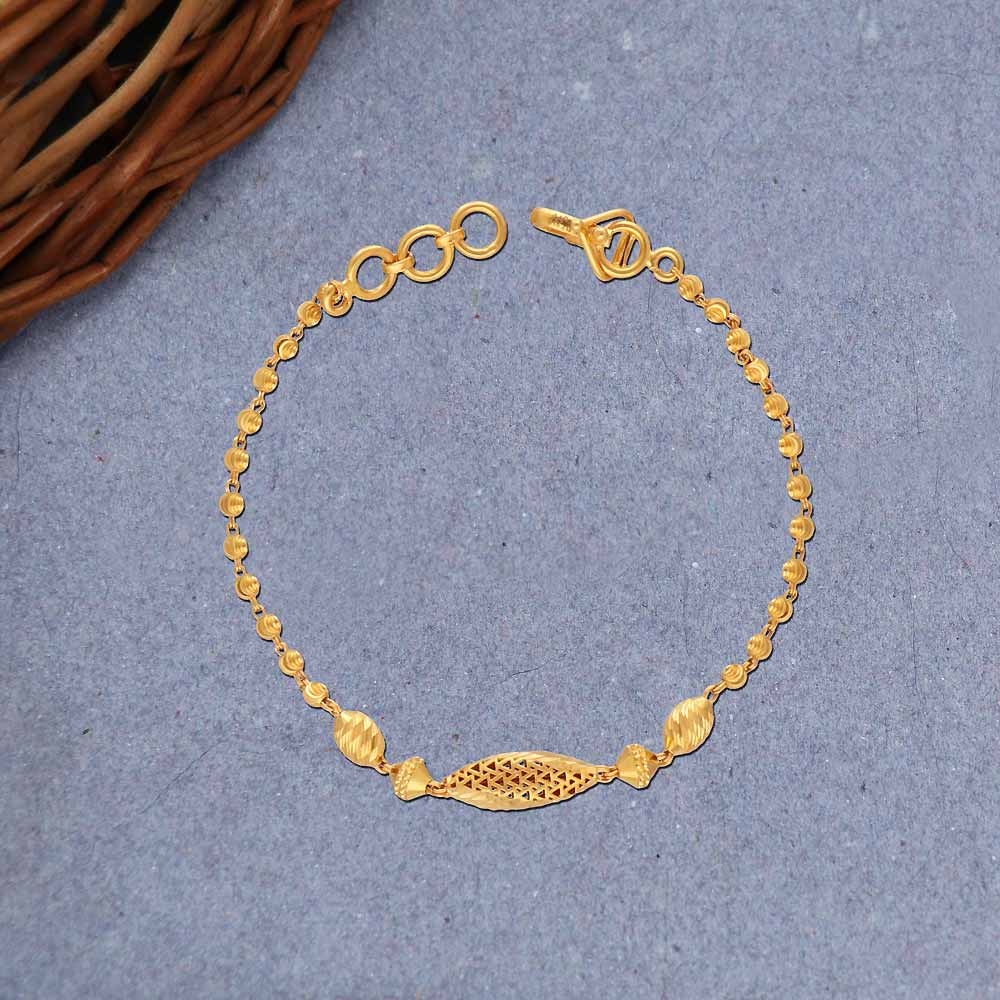 Gold Plated Spiral Design Light Weight Adjustable Size Bracelet for Women  and Girls. | K M HandiCrafts India