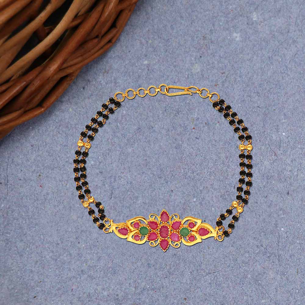 22k Floral Classic Gold Mangalsutra Bracelet, 10-19 Gm at Rs 55000/piece in  Chikhli