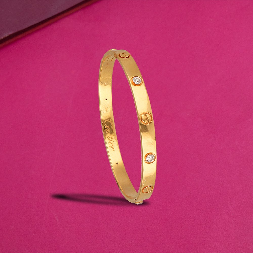 Yellow Gold Diamond Bangle Bracelet *ONLINE EXCLUSIVE* – Meira T Boutique