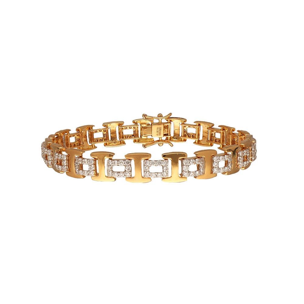 14K White Gold Diamond Cuban Link Bracelet – Daniel's Creations Jewelry