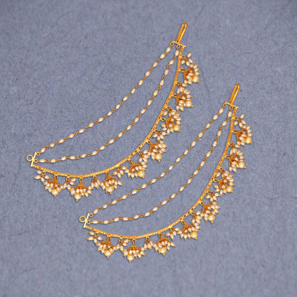 Buy dangle earrings long gold chain indian traditional jhumka chain layered