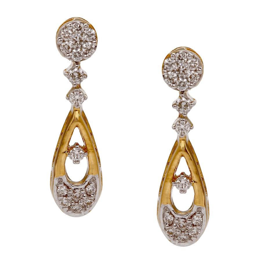 Elegant Drop Diamond Earrings_1