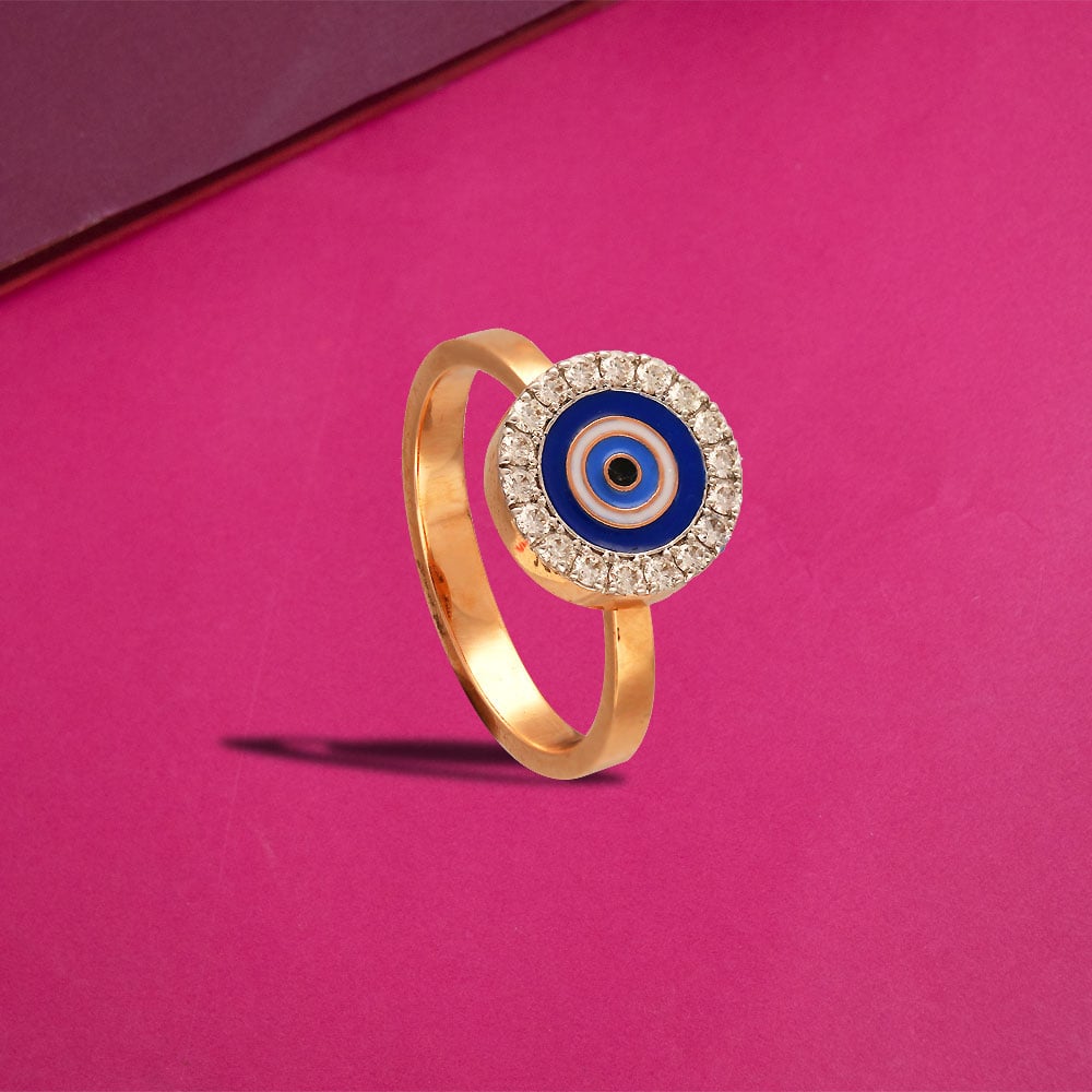 CZ Evil Eye Ring Silver 925, 14k Gold cubic zirconia Evil Eye Ring | eBay