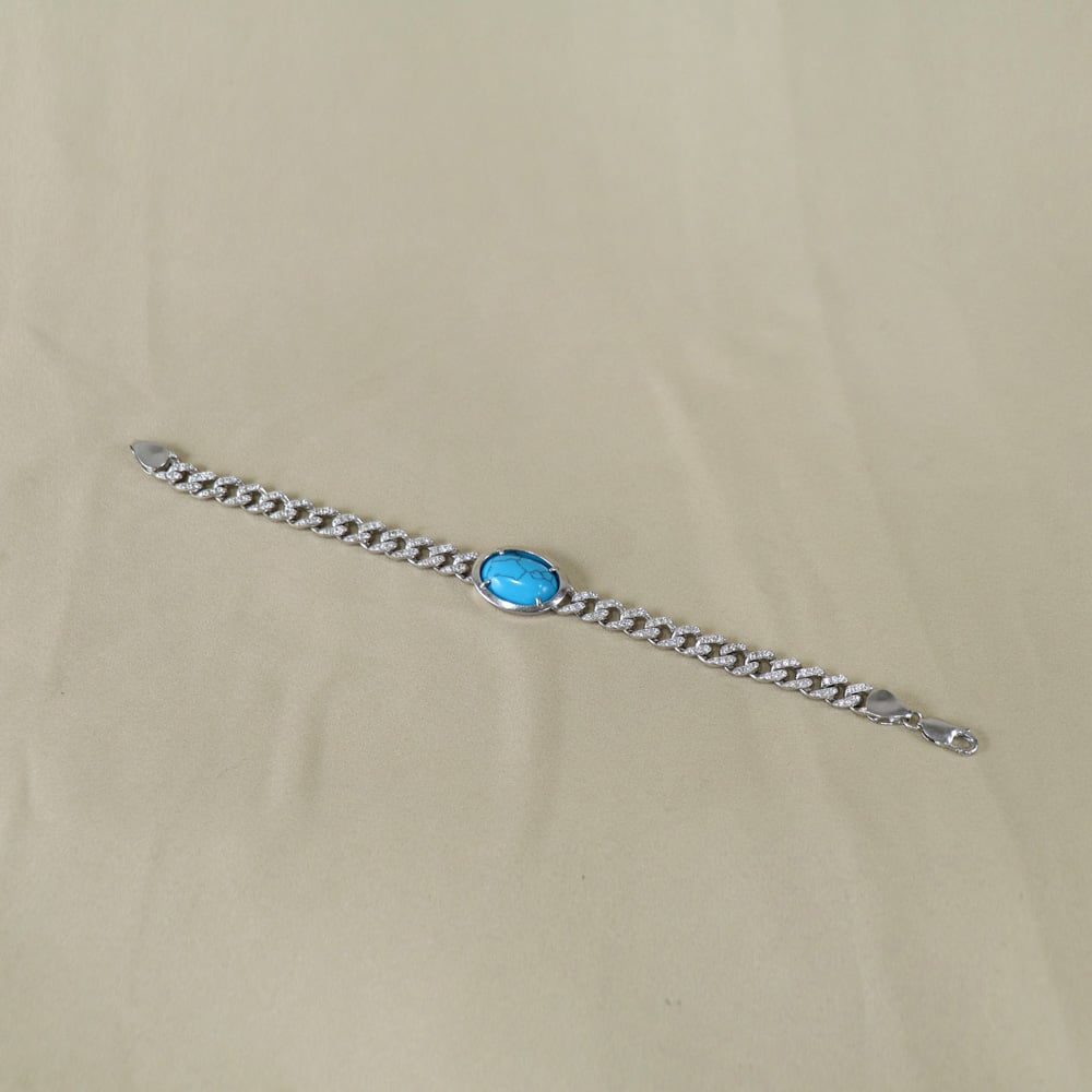 Buy JDX Silver plated Salman Khan Turquoise Stone Bracelet for Men at  Amazon.in