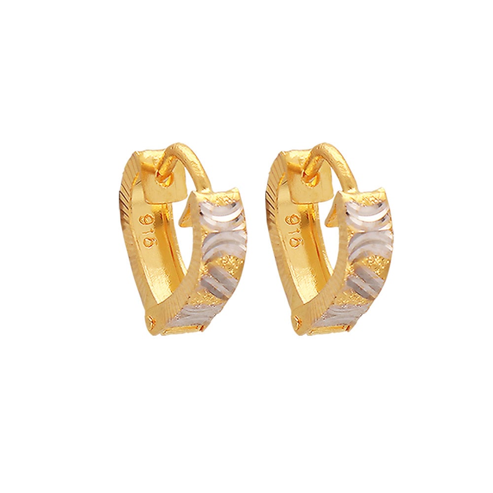 Pure 20k Yellow Gold Hoop Bali Earrings , Handmade Yellow Gold Chain  Earrings for Women, Mother Day Gift, Dainty Indian Gold Earrings Gift - Etsy
