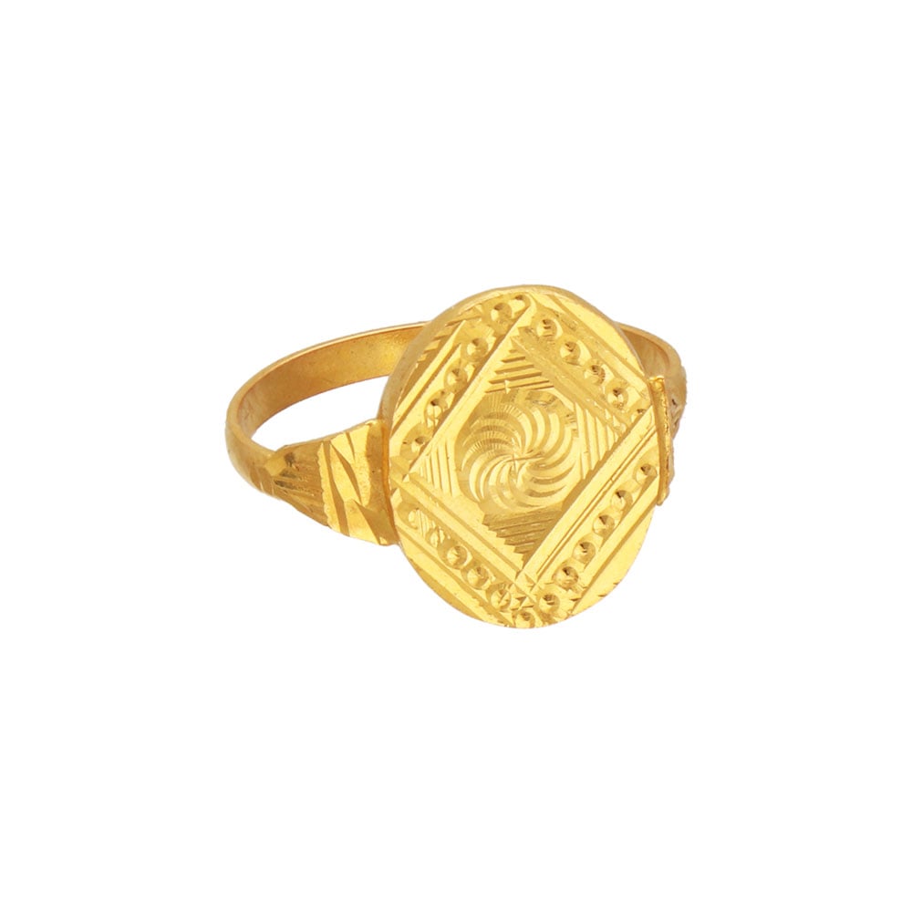 10K Yellow Gold Childrens Signet Ring | eBay
