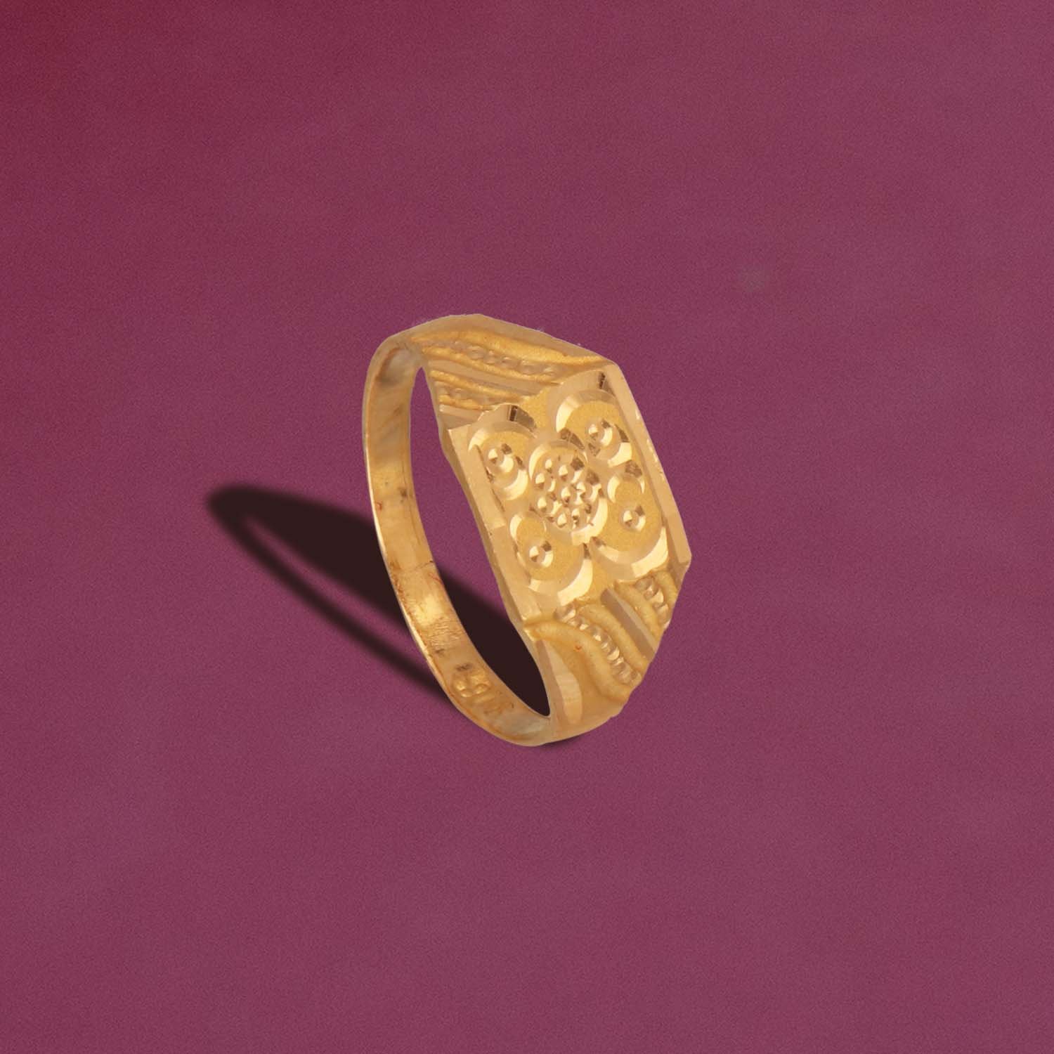 KE 1Gm Gold plated kaju Buy 2 finger ring free For Girls, Women & Men