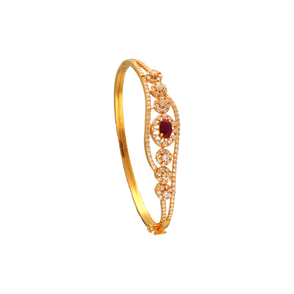 22kt fancy stone bangle model bracelet gold 54vg5921 54vg5921