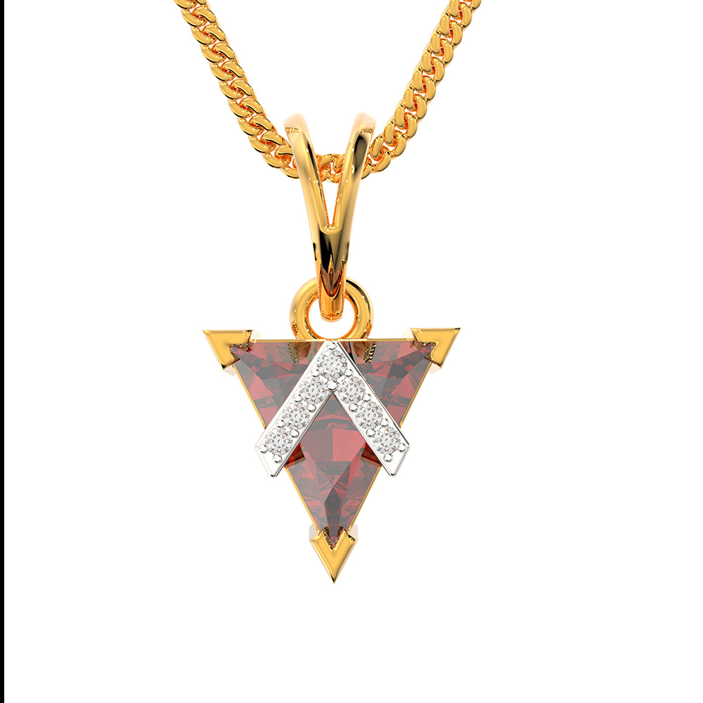 Triangle Diamond Necklace set in 14k White Gold – Diamonds International