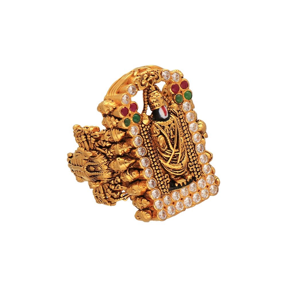 Manufacturer of 916 gold rajwadi lion design gents ring | Jewelxy - 56454