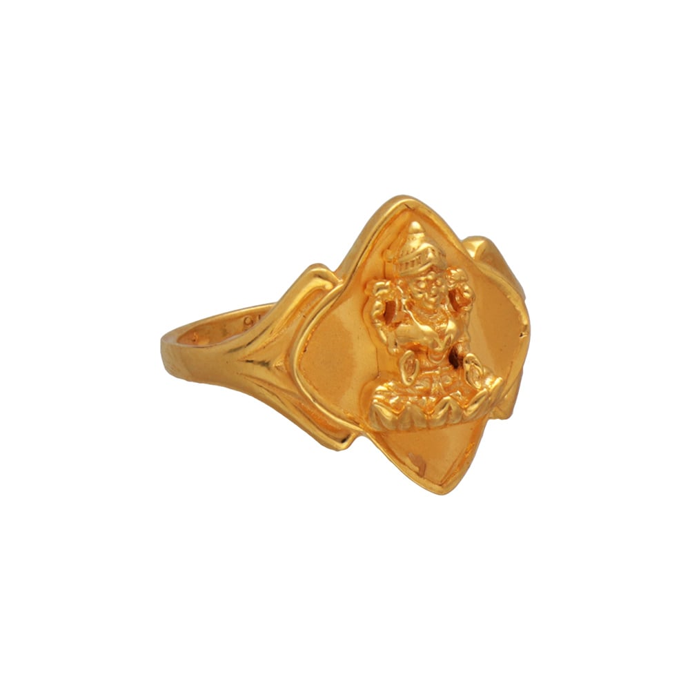 22K Gold 'Lakshmi' Ring For Women - 235-GR6380 in 3.750 Grams