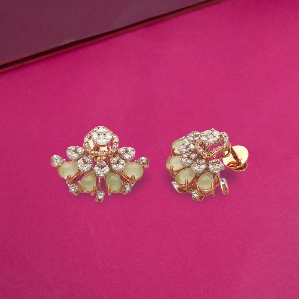 Buy Unique American Diamond Long Designer Gold Plated Earring for Modern  Girls