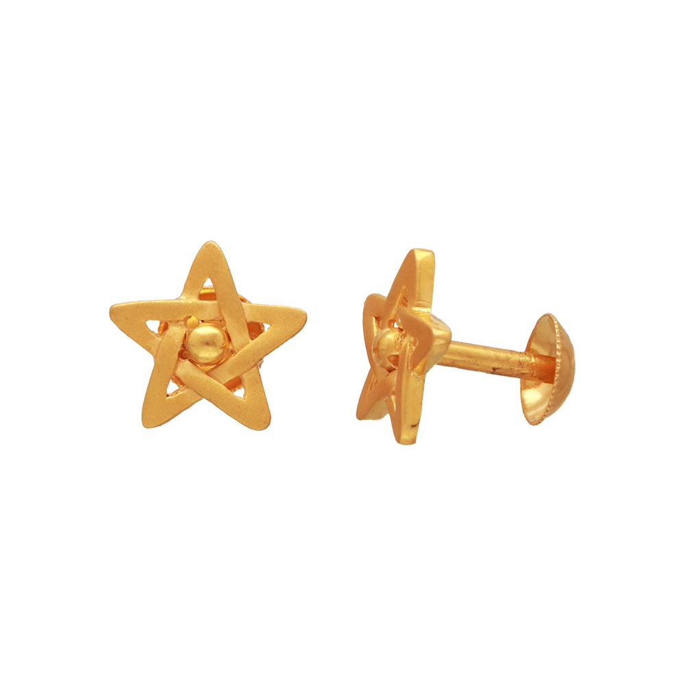 Asymmetrical Pearl Star Earrings – Holicca