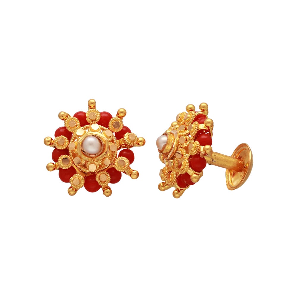 Flutter Butterfly Gold Stud Earrings | Vibrant Collection | CaratLane