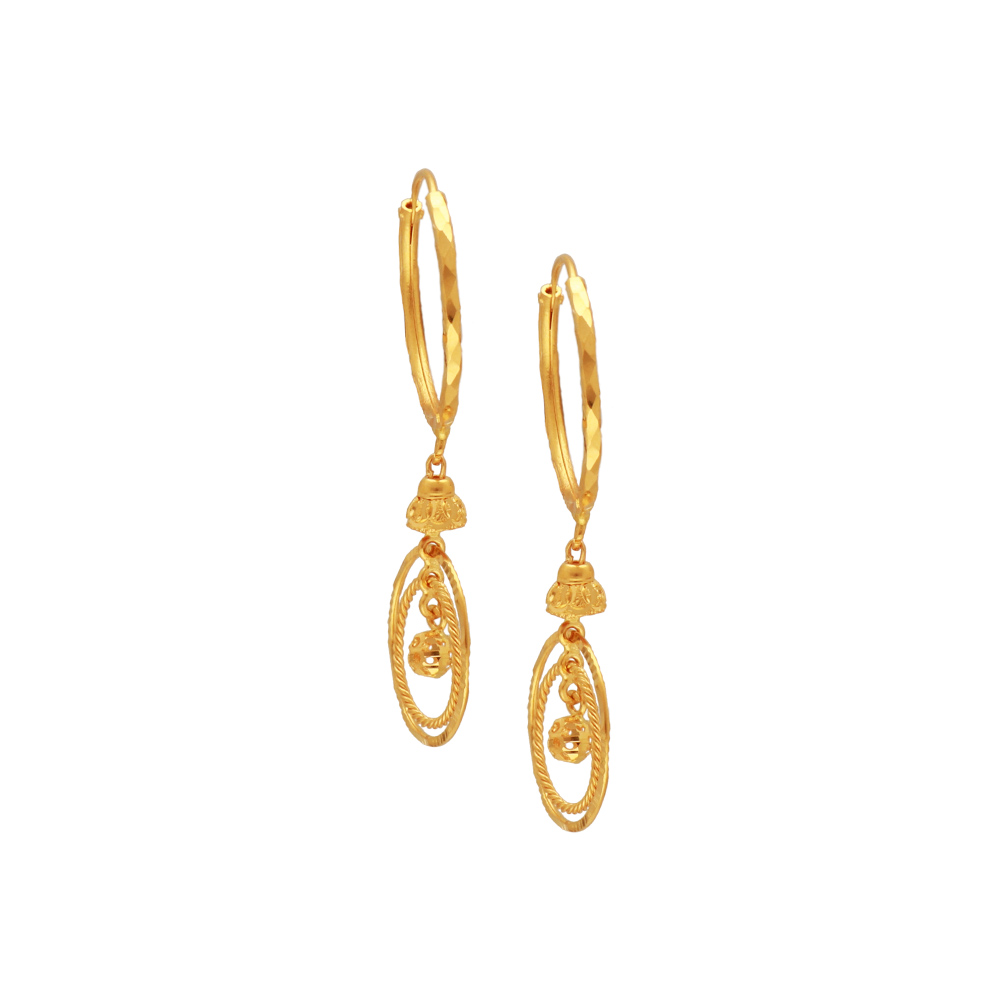 Buy 22Kt Gold Traditional Bengali Hoop Earrings 78VY2691 Online from  Vaibhav Jewellers