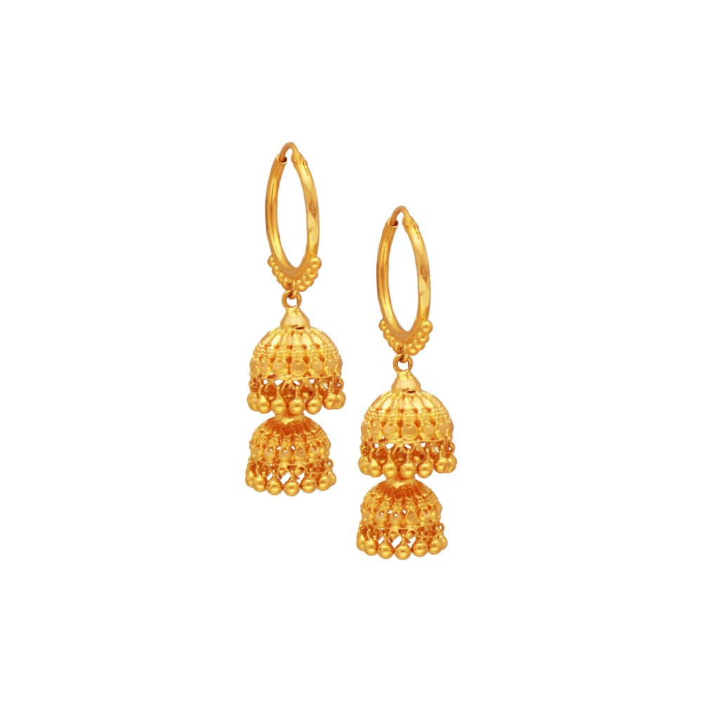 Latest Gold Plated Ruby Earrings For Women & Girls