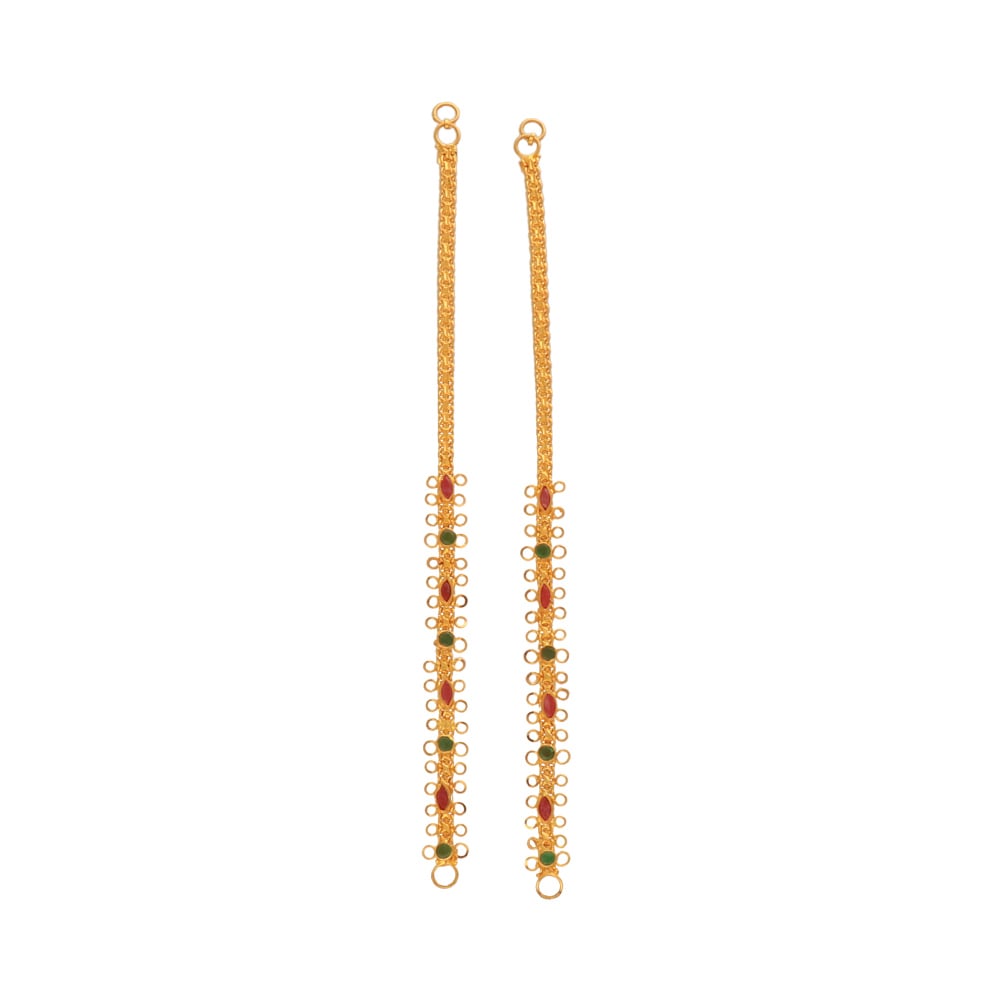 Buy I Jewels Gold Hair Chain Earrings For Women Online at Best Prices in  India - JioMart.