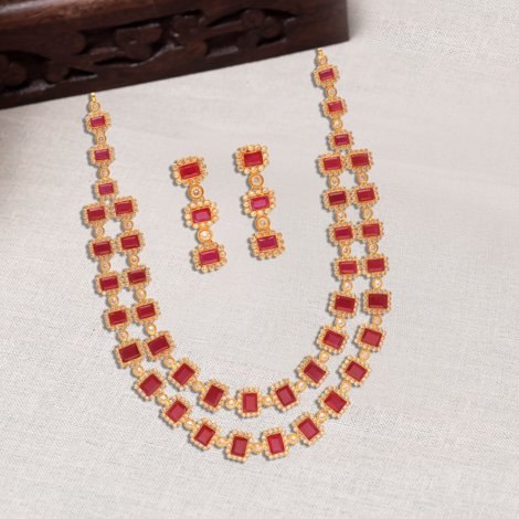 Certified 17 Carat Ruby and Diamond 18K Yellow Gold Necklace For Sale at  1stDibs | ruby necklace gold, ruby and gold necklace, gold ruby necklace