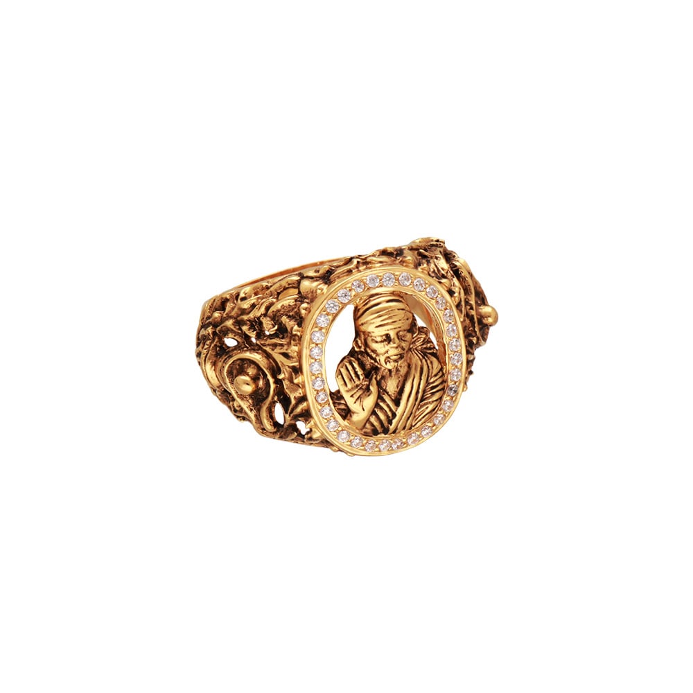 1-GR5824 - 22K Gold 'Sai Baba' Ring For Baby | Baby gold rings, 22 carat  gold jewellery, Gold