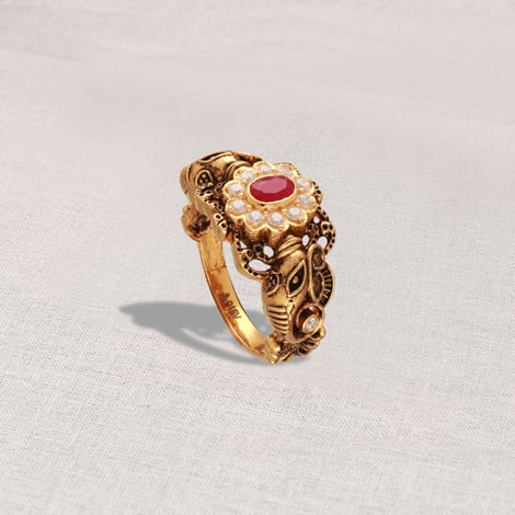Showroom of 22k gold fancy classical antique design gents ring | Jewelxy -  227096